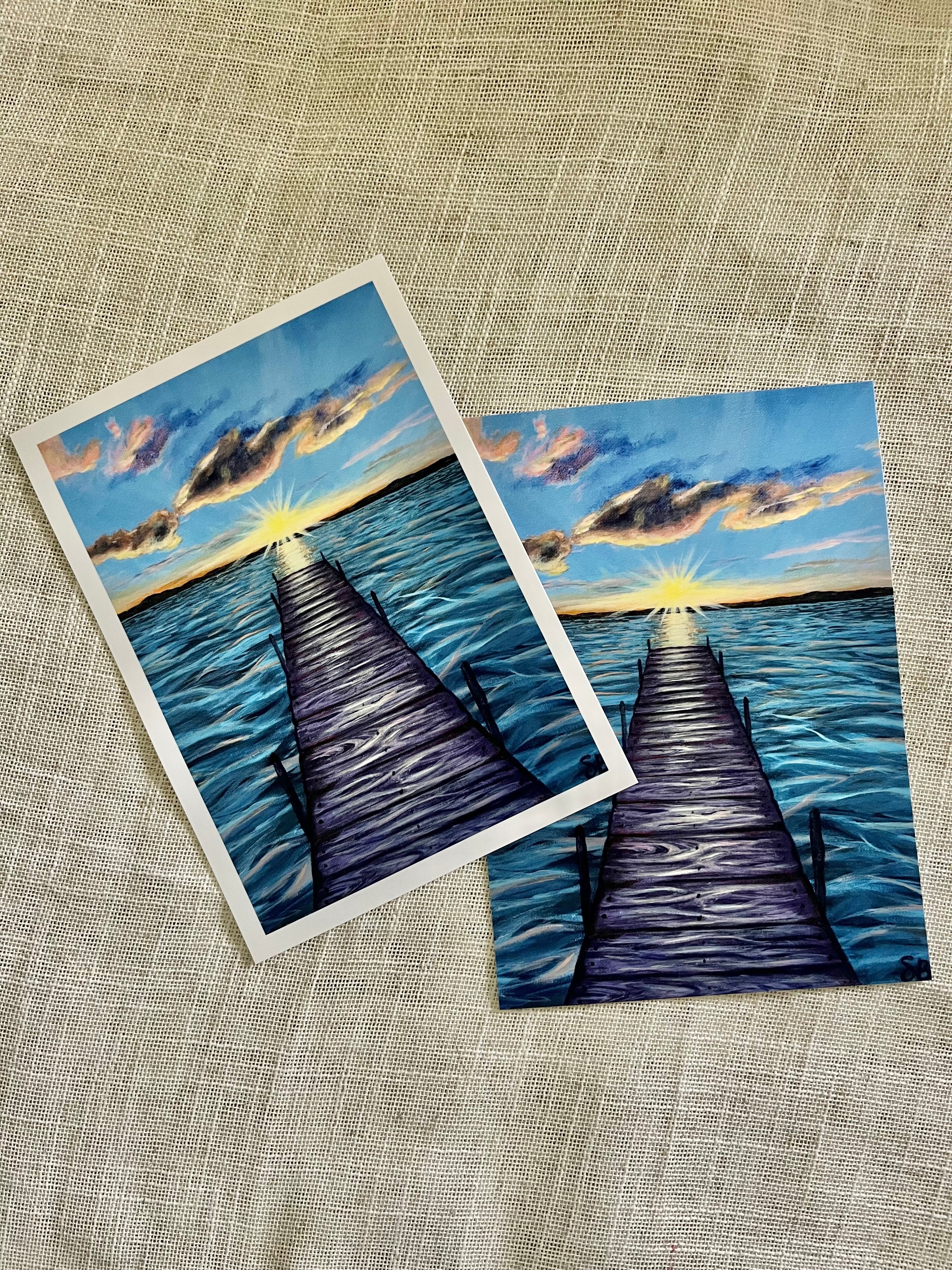 Docking at Sunset- Print